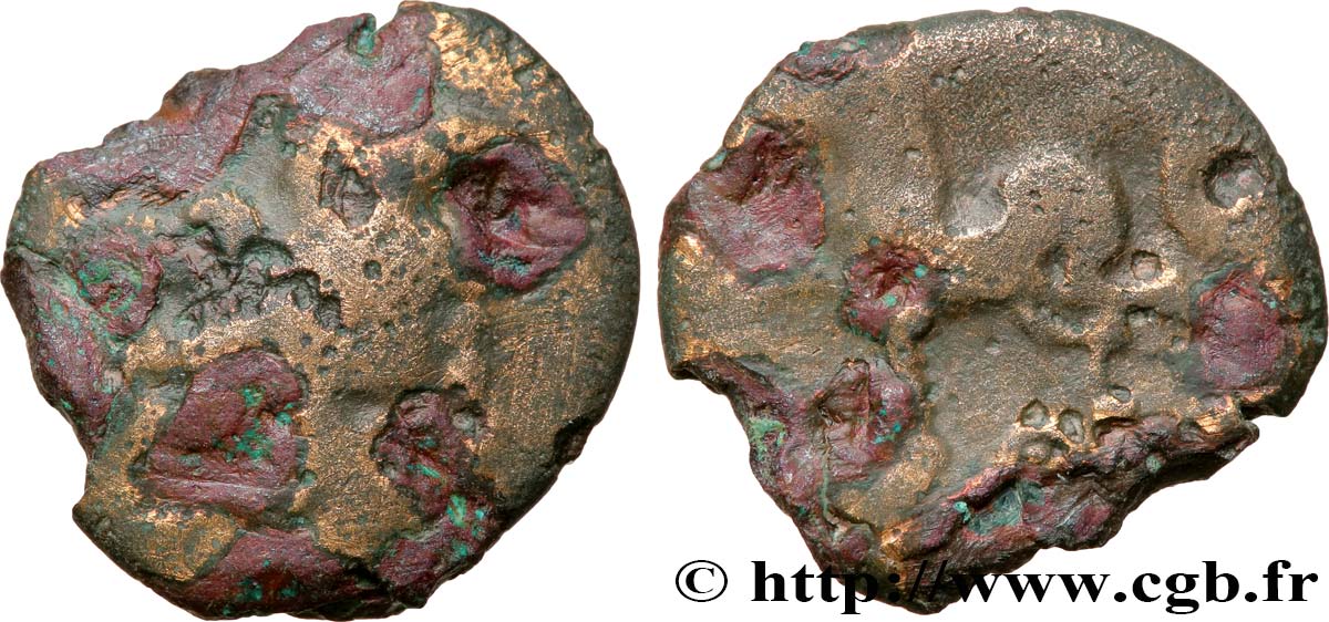 GALLIA - ARVERNI (Regione di Clermont-Ferrand) Bronze ADCANAVNOS q.MB