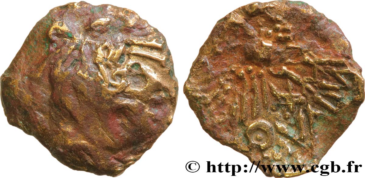 GALLIA - BITURIGES CUBI (Regione di Bourges) Bronze VANDIINOS à l’aigle MB