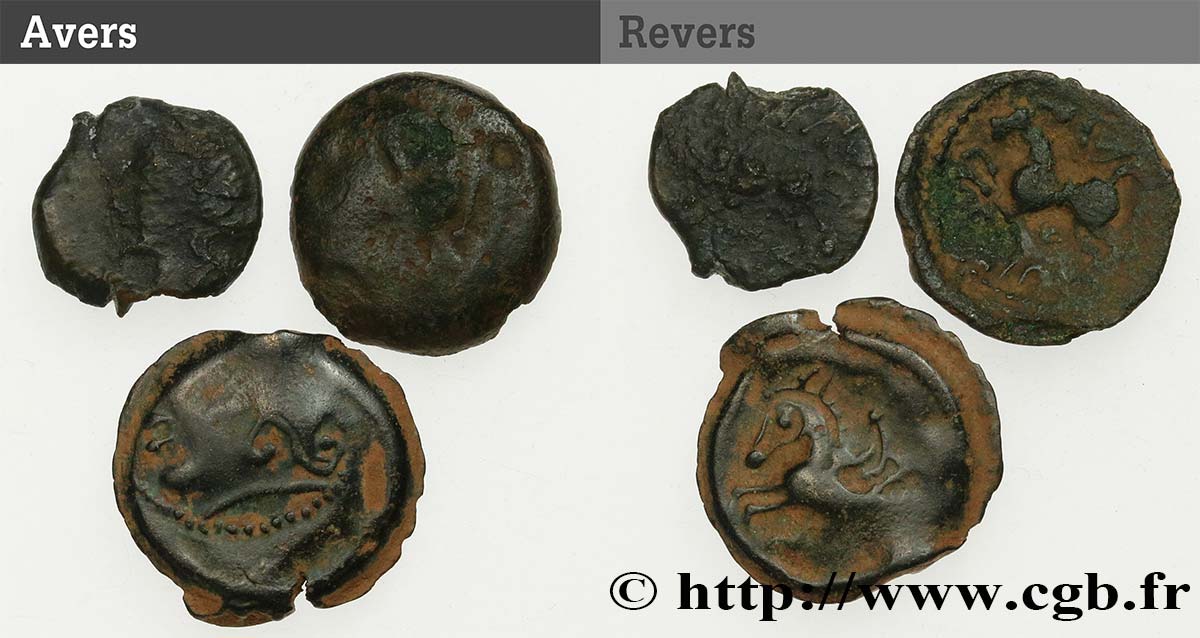 Gallia Lot de 3 bronzes variés lote