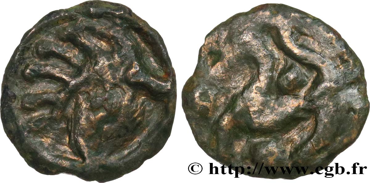 Senones Area Of Sens Pc 21 09 Potin A La Tete D Indien Bga 5646 Celtic Coins