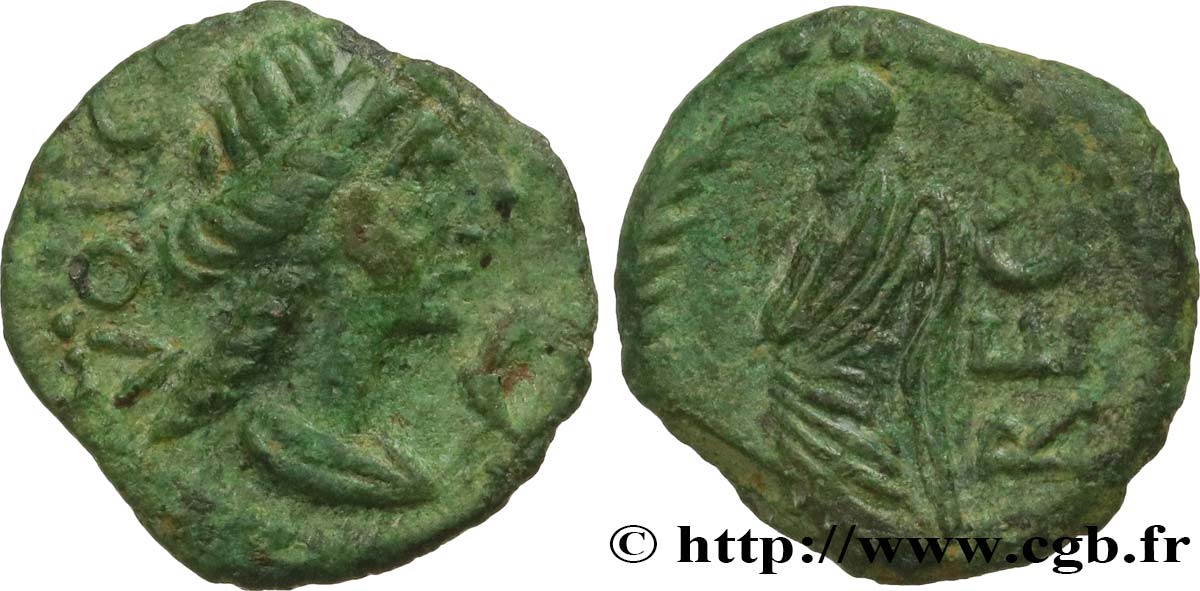 GALLIEN - SÜDWESTGALLIEN - VOLCÆ ARECOMICI (Region die Nîmes) Bronze au Démos, VOLCAE AREC fVZ