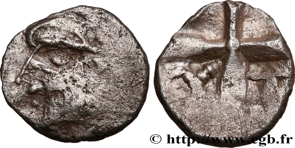 GALLIA - SUDOESTE DE LA GALLIA - PETROCORII (Región de Perigueux) Drachme  type de Belvès , S. 213 BC+