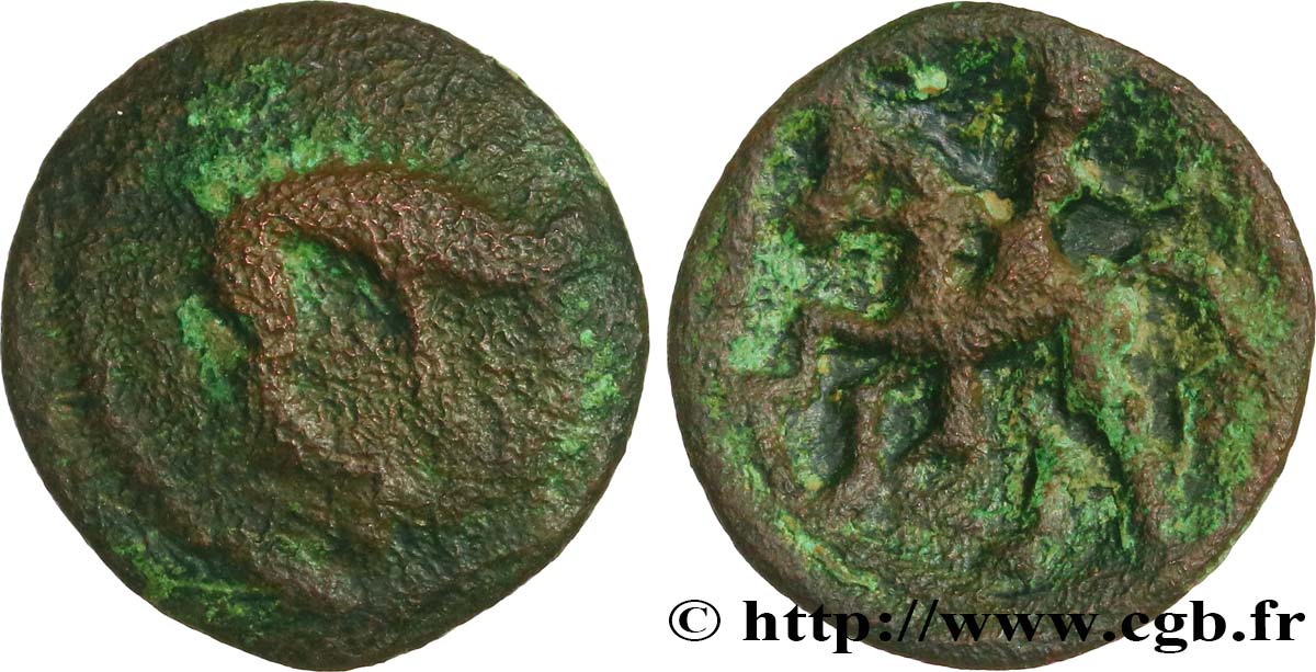 GALLIA BELGICA - AMBIANI (Area of Amiens) Bronze VACIICO, au sanglier et au cavalier VF