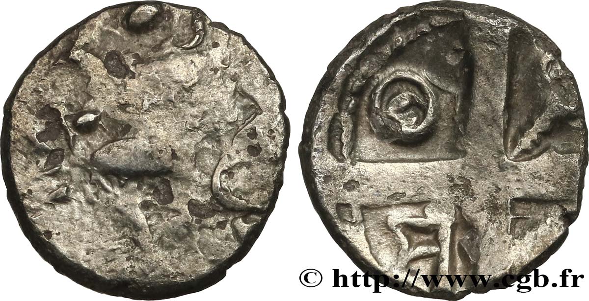 GALLIA - SUDOESTE DE LA GALLIA - PETROCORII (Región de Perigueux) Drachme  type de Belvès , S. 220 BC/MBC