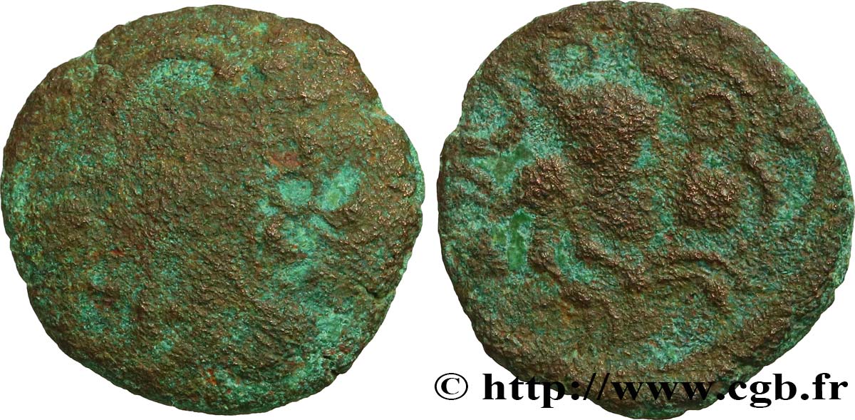 GALLIA BELGICA - BELLOVACI (Area of Beauvais) Bronze au coq, “type d’Hallencourt” VG/VF