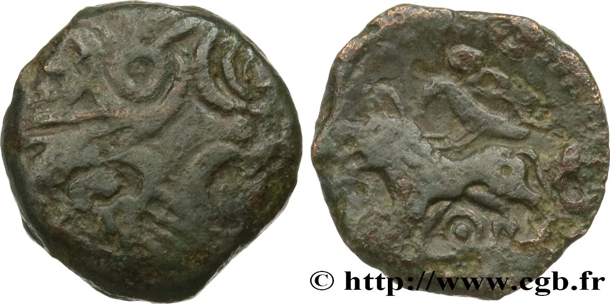 GALLIA - CARNUTES (Regione della Beauce) Bronze COIIAT, lion à gauche q.BB