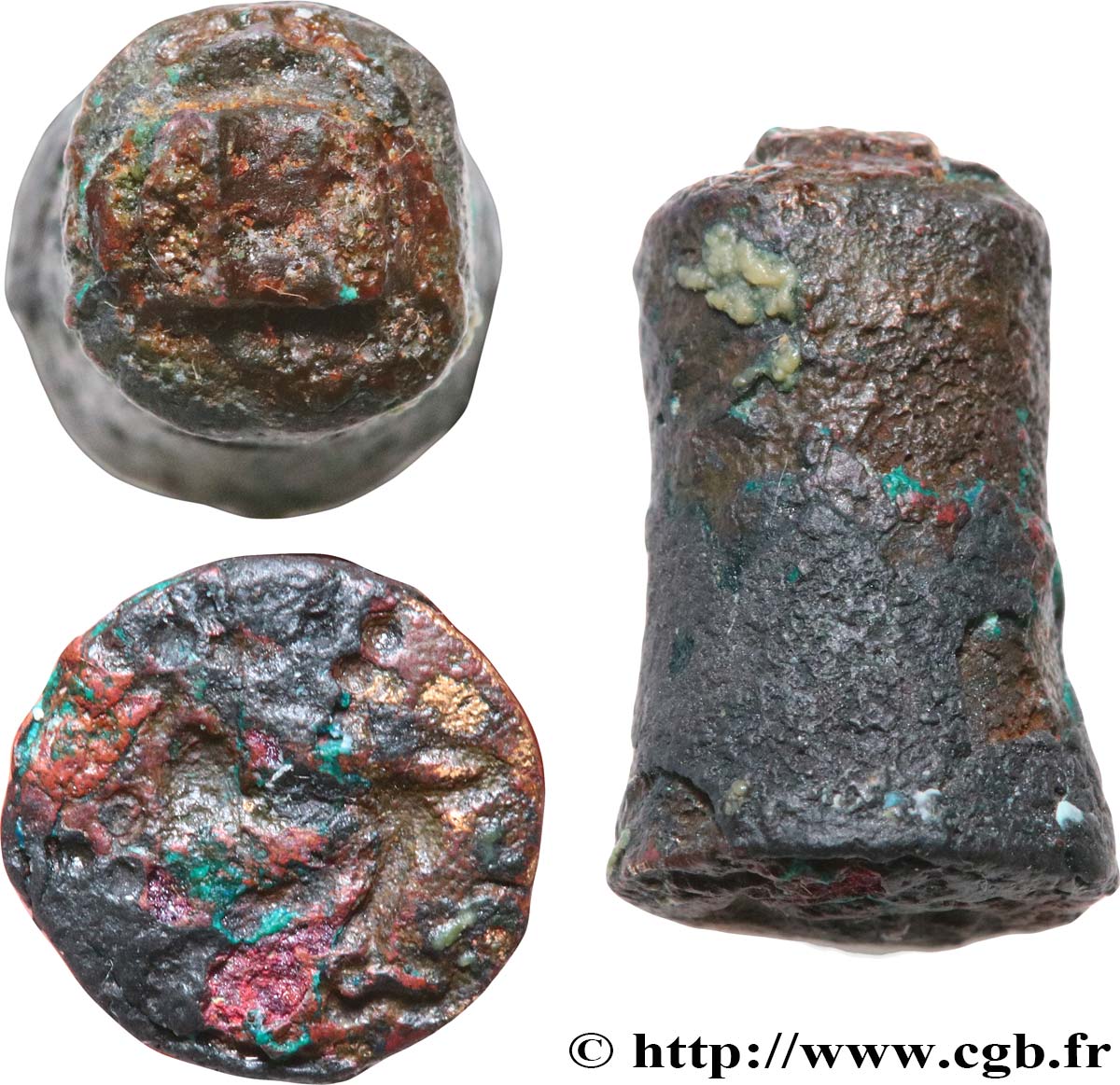 GALLIA BELGICA - REMI (Región de Reims) Coin de quart de statère “aux segments de cercles”, cheval à droite BC+