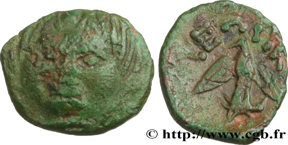 SEGUSIAVI / ÆDUI, Unspecified (Area of Feurs (Forez) / Mont-Beuvray)
 Bronze SECISV à la tête de face XF/AU