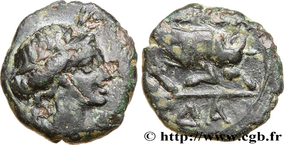 MASSALIA - MARSEILLES Bronze au taureau (hémiobole ?) XF
