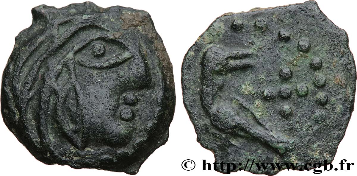 GALLIA - BELGICA - BELLOVACI (Región de Beauvais) Bronze à l oiseau, “type de Vendeuil-Caply” EBC