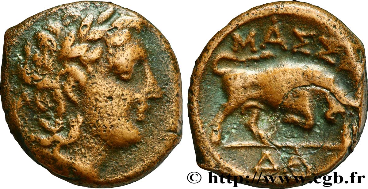 MASSALIEN - MARSEILLES Bronze au taureau (hémiobole ?) fVZ