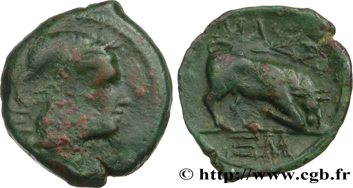 MASSALIA - MARSEILLES Bronze au taureau, (hémiobole ?) q.BB/q.SPL