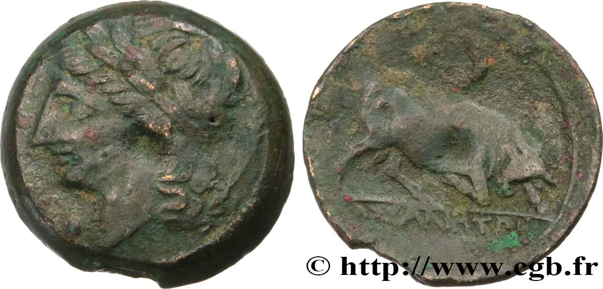 MASSALIA - MARSEILLES Bronze lourd au taureau, (hémilitron) q.BB