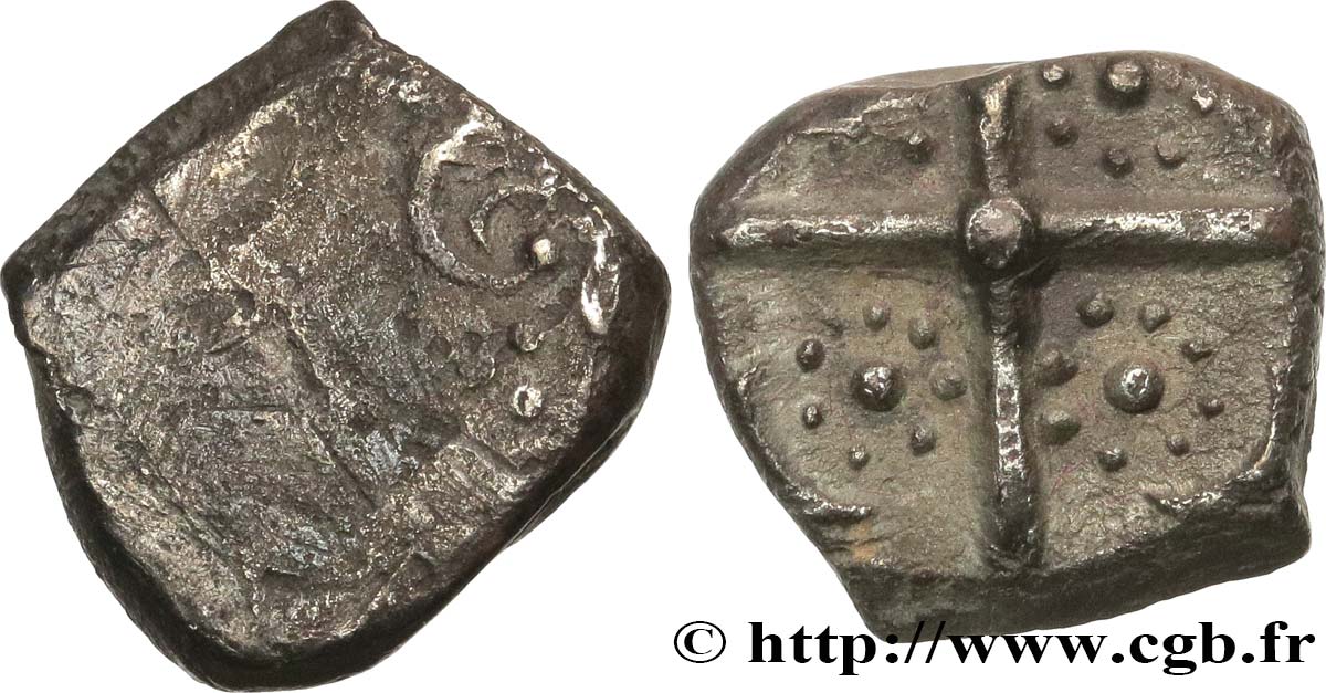 GALLIA - SOUTH WESTERN GAUL - PETROCORES / NITIOBROGES, Unspecified Drachme “au style flamboyant”, S. 177 VF