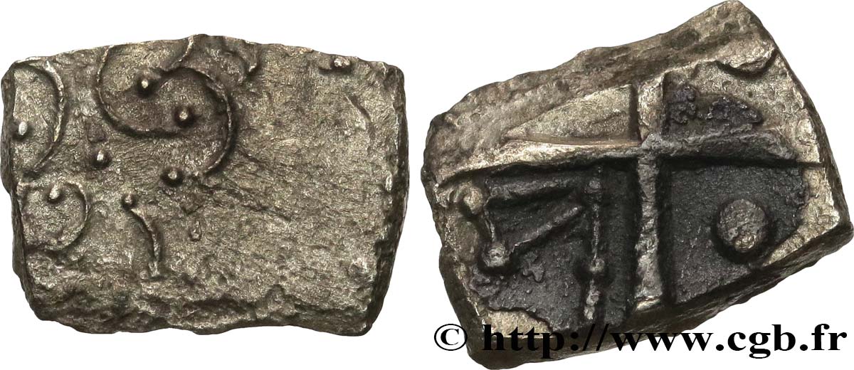 GALLIA - SUDOESTE DE LA GALLIA - CADURCI (Región de Cahors) Drachme aux motifs géométriques, S. 390 BC+/MBC