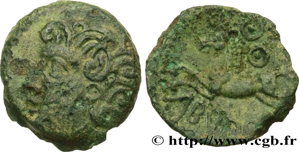 GALLIA - BITURIGES CUBI (Regione di Bourges) Bronze ABVDOS aux trois annelets pointés q.SPL
