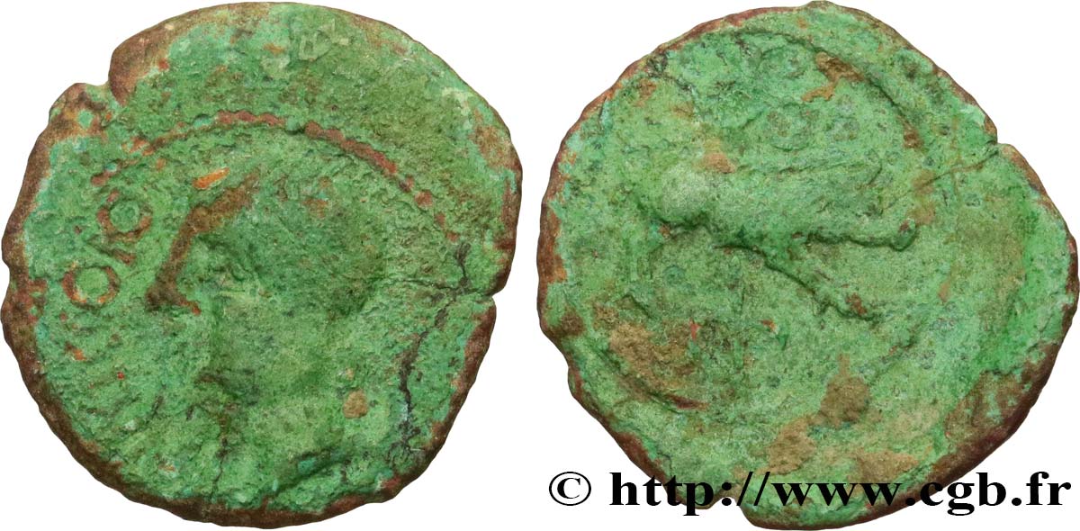 GALLIA - SANTONES / MID-WESTERN, Unspecified Bronze ANNICCOIOS (quadrans) au sanglier VF