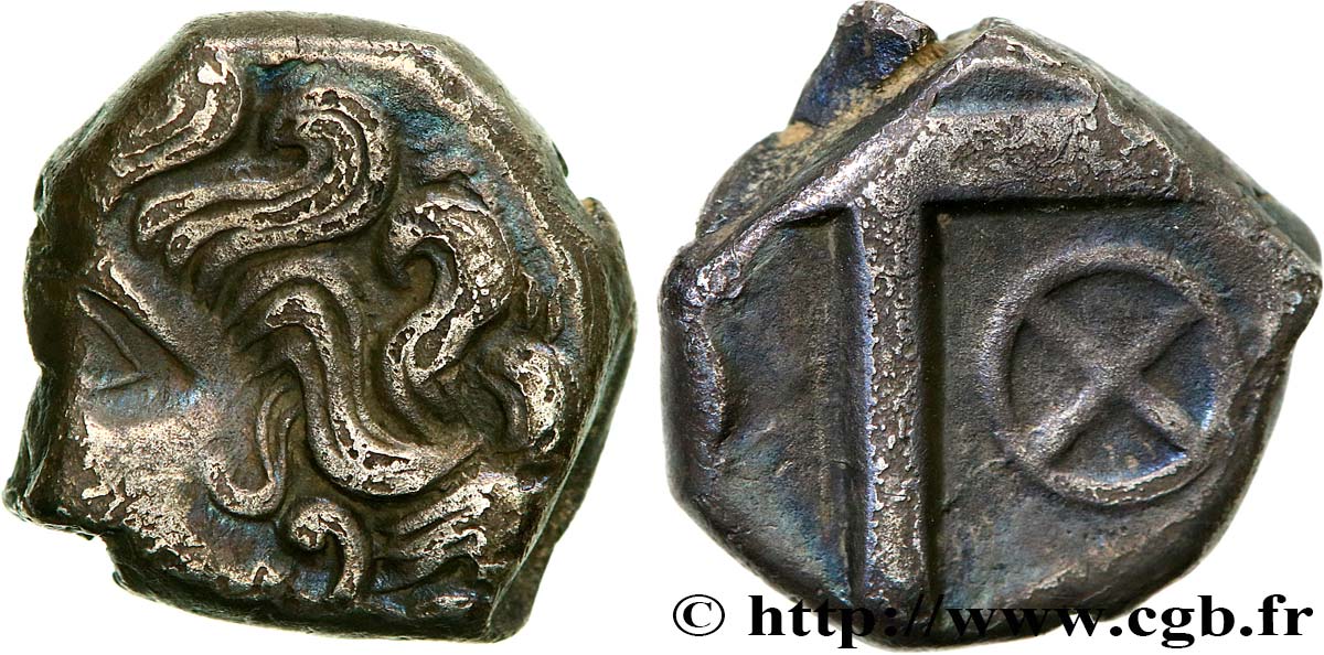 GALLIA - SOUTH WESTERN GAUL - PETROCORES / NITIOBROGES, Unspecified Drachme “au style flamboyant”, S. 162 XF