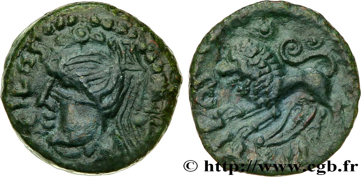 GALLIA - CARNUTES (Regione della Beauce) Bronze PIXTILOS classe IX au lion q.SPL