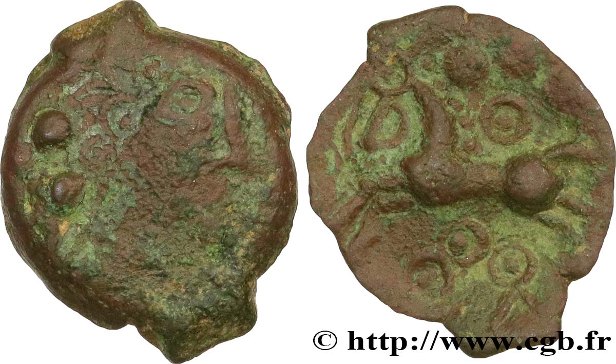 GALLIA BELGICA - REMI (Regione di Reims) Bronze au cheval et aux annelets MB/BB