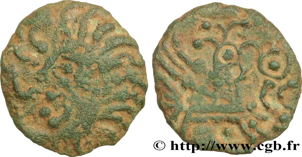 GALLIA - BELGICA - BELLOVACI (Regione di Beauvais) Bronze au coq à tête humaine q.BB