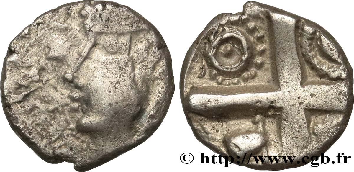 GALLIA - SUDOESTE DE LA GALLIA - PETROCORII (Región de Perigueux) Drachme  type de Belvès , S. 220 BC+/MBC