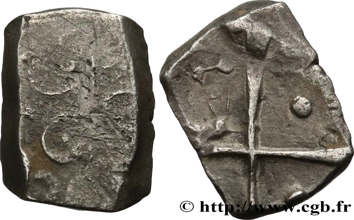 GALLIA - SOUTH WESTERN GAUL - CADURCI (Area of Cahors) Drachme aux motifs géométriques, S. 390 VF