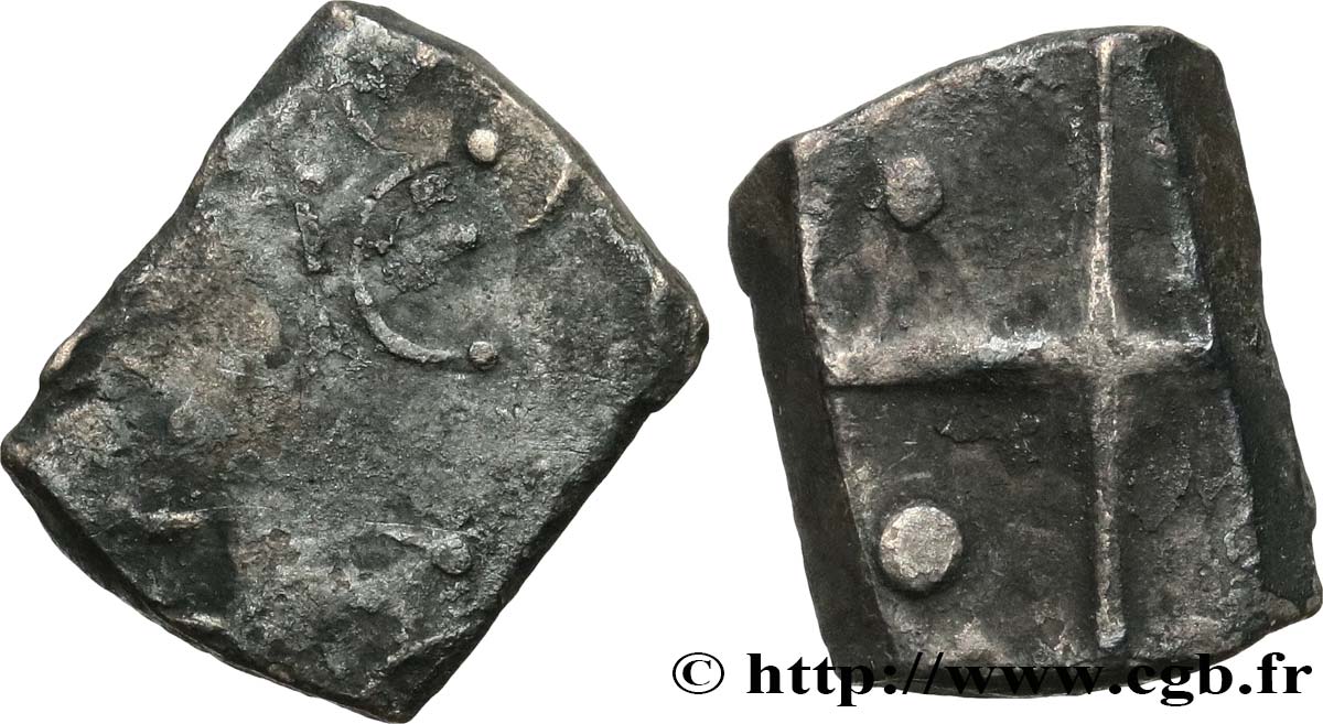GALLIA - SUDOESTE DE LA GALLIA - CADURCI (Región de Cahors) Drachme aux motifs géométriques, S. 390 BC+