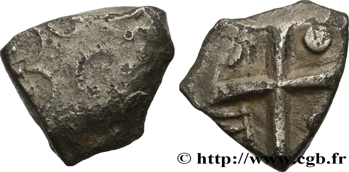 GALLIA - SUDOESTE DE LA GALLIA - CADURCI (Región de Cahors) Drachme aux motifs géométriques, S. 390 BC+