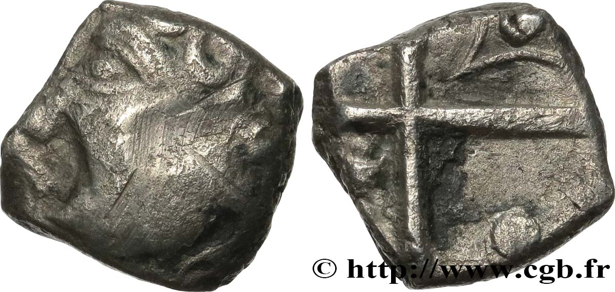GALLIA - SOUTH WESTERN GAUL - PETROCORES / NITIOBROGES, Unspecified Drachme “au style flamboyant”, S. 197 XF
