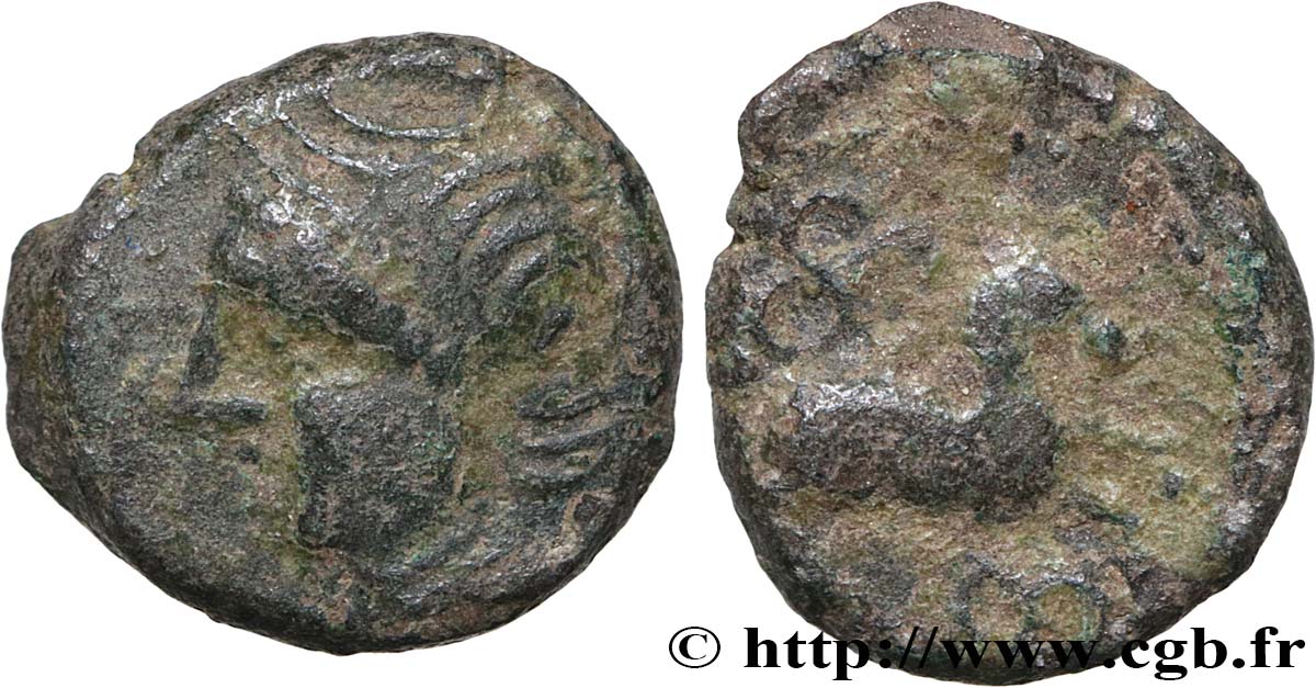GALLIA - SANTONES / CENTROOESTE - Inciertas Petit billon au cheval et aux triskèles BN. 3844 BC