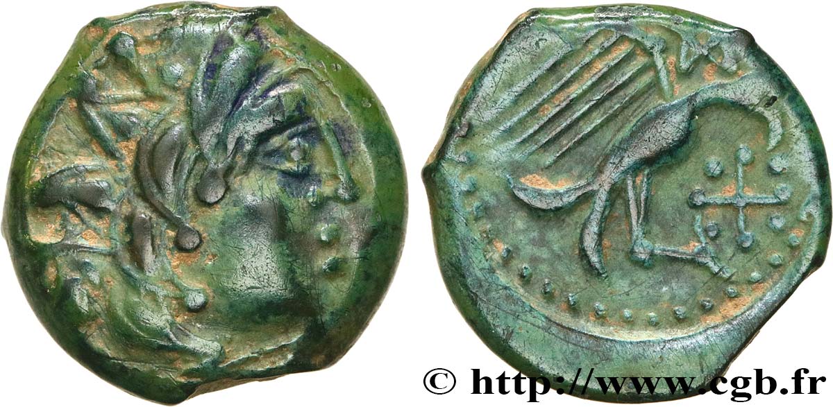 GALLIA - CARNUTES (Regione della Beauce) Bronze à l’aigle et à la croisette q.SPL