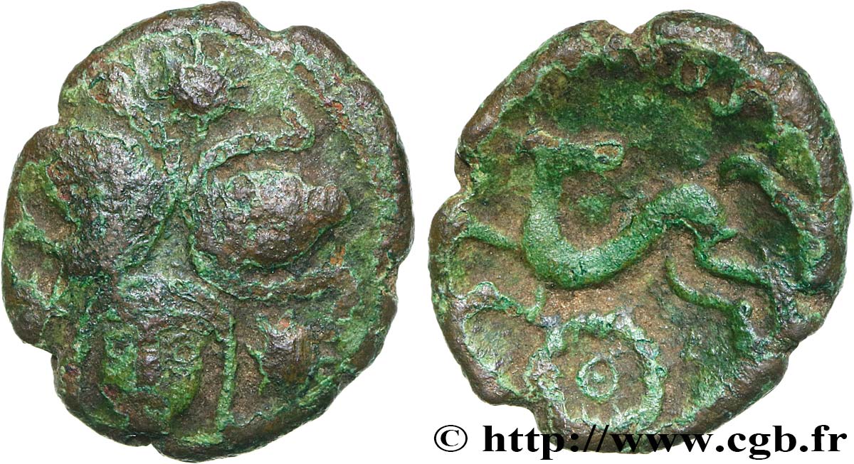 VELIOCASSES (Regione di Normandia) Bronze SVTICCOS aux trois têtes q.BB/BB