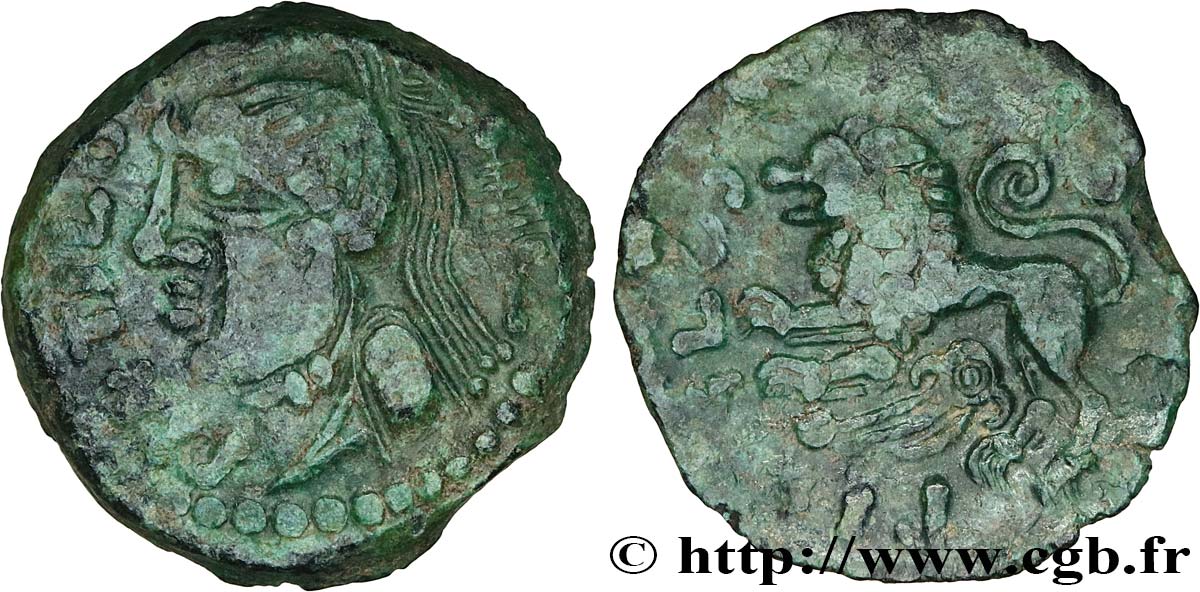 GALLIA - CARNUTES (Regione della Beauce) Bronze PIXTILOS classe IX au lion q.BB