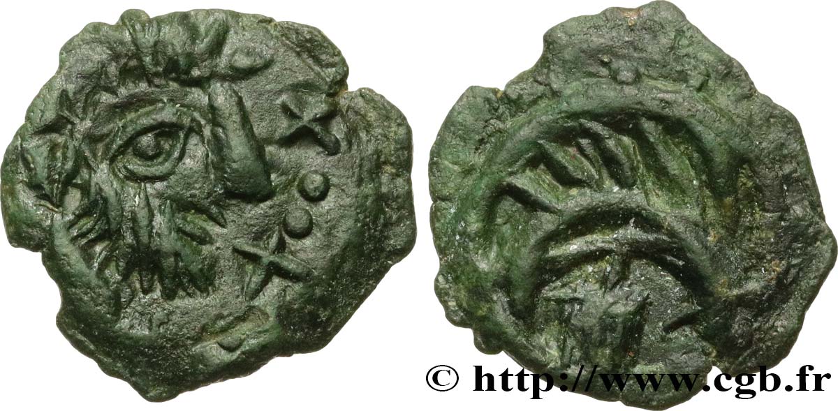 GALLIEN - BELGICA - BELLOVACI (Region die Beauvais) Bronze à la galère, “type de Vendeuil-Caply” SS