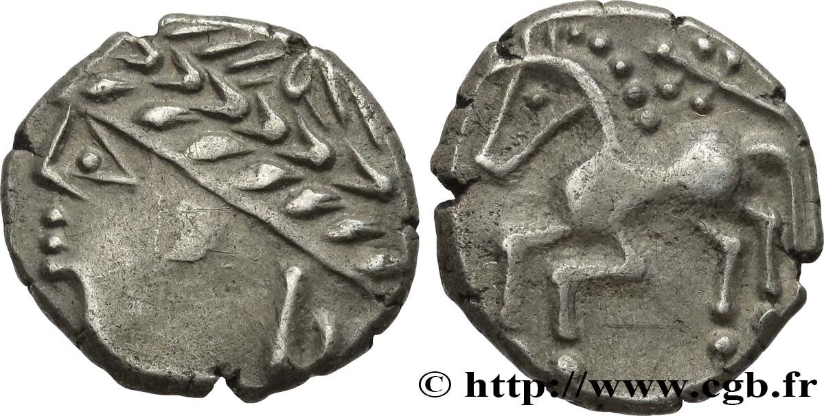 ALLOBROGES (Région du Dauphiné) Denier au cheval galopant et au “caducée” SPL/SUP