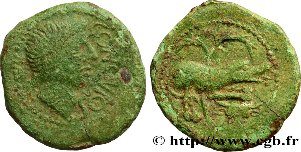 GALLIA - SANTONES / MID-WESTERN, Unspecified Bronze CONTOVTOS (quadrans) VF