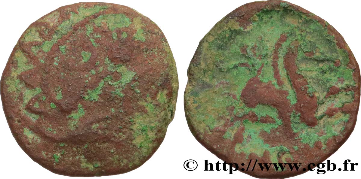 GALLIA BELGICA - AMBIANI (Región de Amiens) Bronze IMONO au cavalier BC