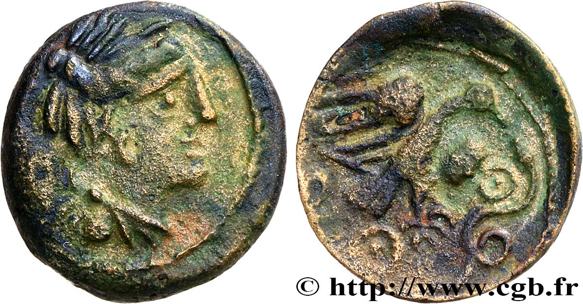 CARNUTES (Région de la Beauce) Bronze “à l’aigle et au serpent” TTB+