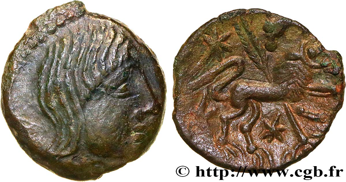 LÉXOVIENS (Région de Lisieux) Bronze du type de CISIAMBOS au lion TTB+/SUP
