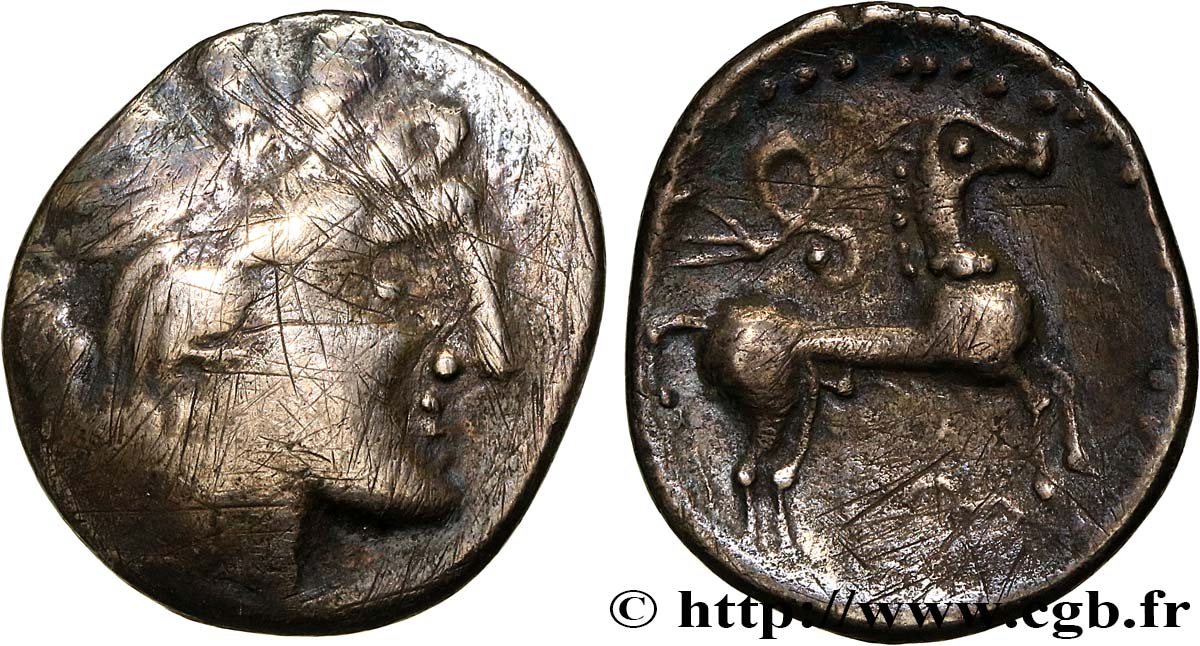 IMITATION OF EMPORION known as of the  Hoard of Bridiers  Drachme de Bridiers XF