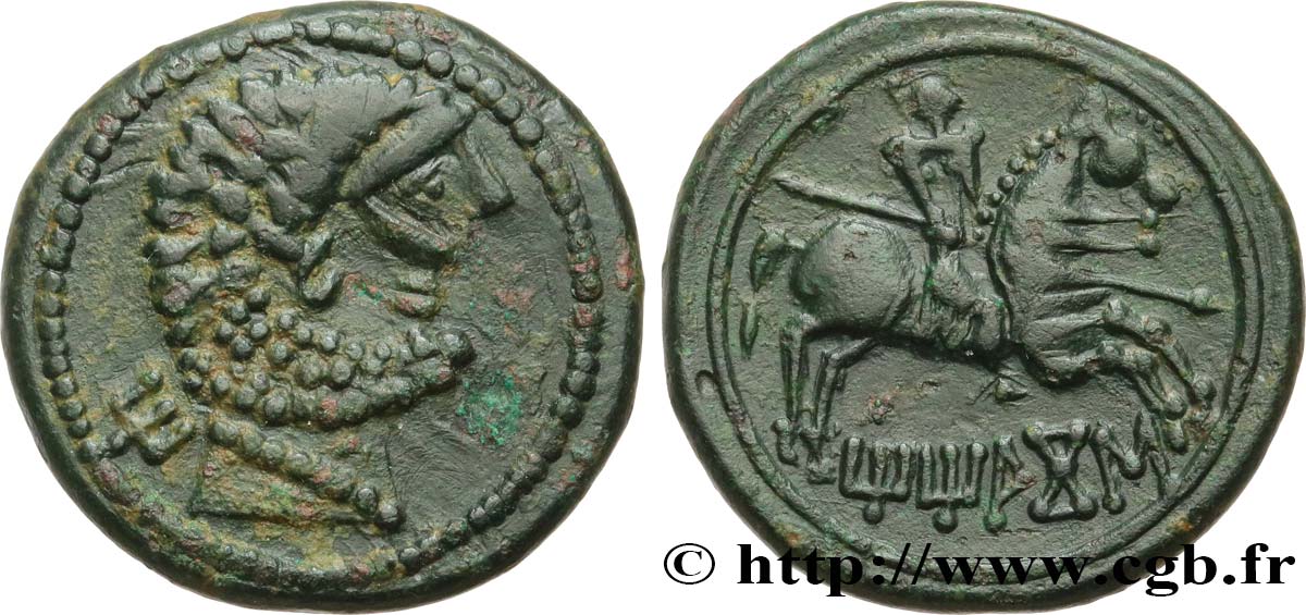 HISPANIA - TITIACOS (Provincia de Guadalajara) Unité de bronze au cavalier ou as EBC