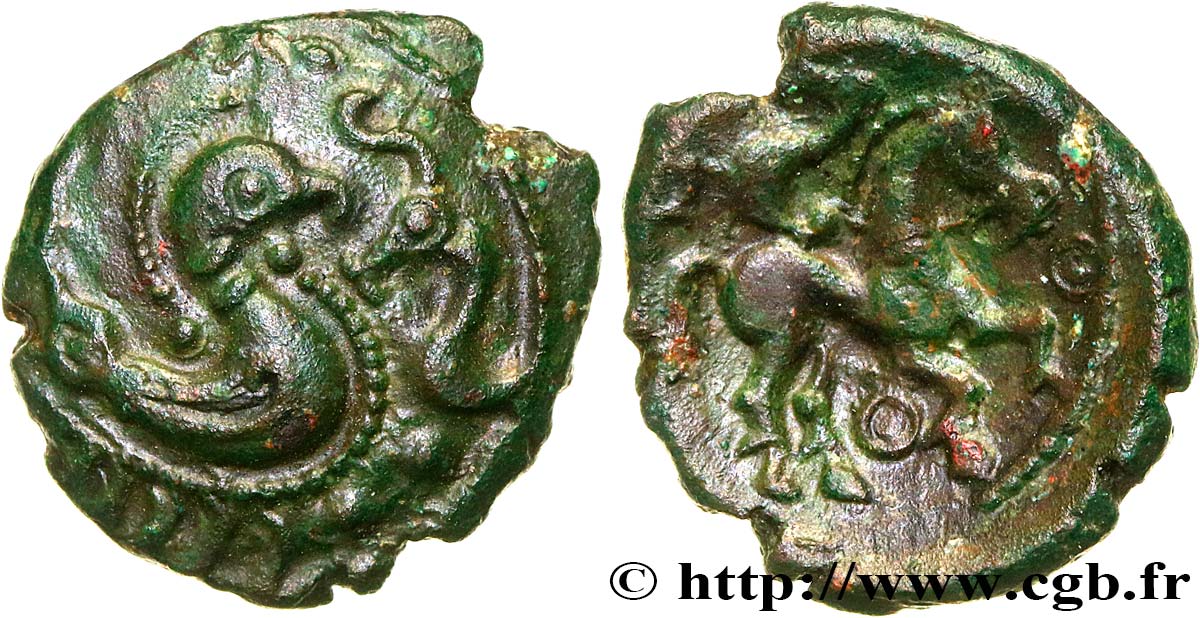 GALLIA BELGICA - AMBIANI (Región de Amiens) Bronze au monstre marin SC