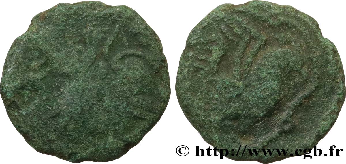 GALLIA - BELGICA - BELLOVACI (Regione di Beauvais) Bronze au coq, “type de Bracquemont” MB