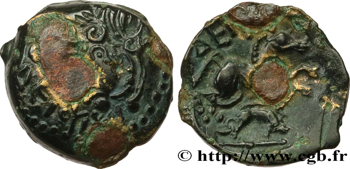 GALLIA BELGICA - SUESSIONES (Región de Soissons) Bronze DEIVICIAC, classe II BC+