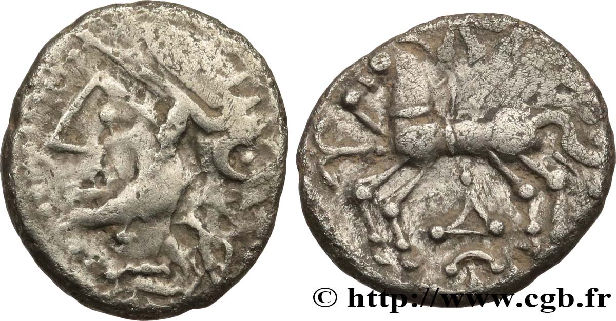 GALLIA BELGICA LINGONES (Regione di Langres) Denier KALETEDOY, B5 q.BB