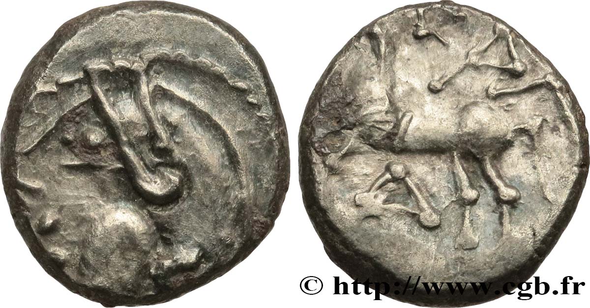 GALLIA BELGICA LINGONES (Regione di Langres) Denier KALETEDOY, B5 BB