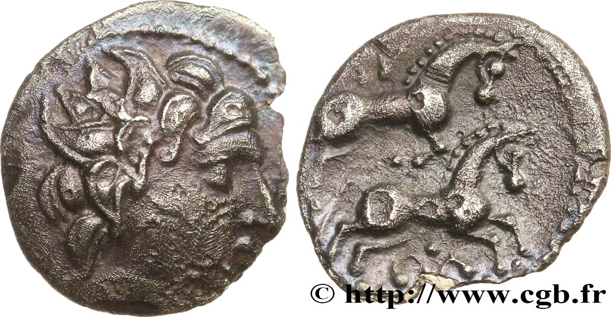PICTONES / BITURIGES / CARNUTES - Centrooeste - Incertias Drachme aux deux chevaux - série A1 MBC+