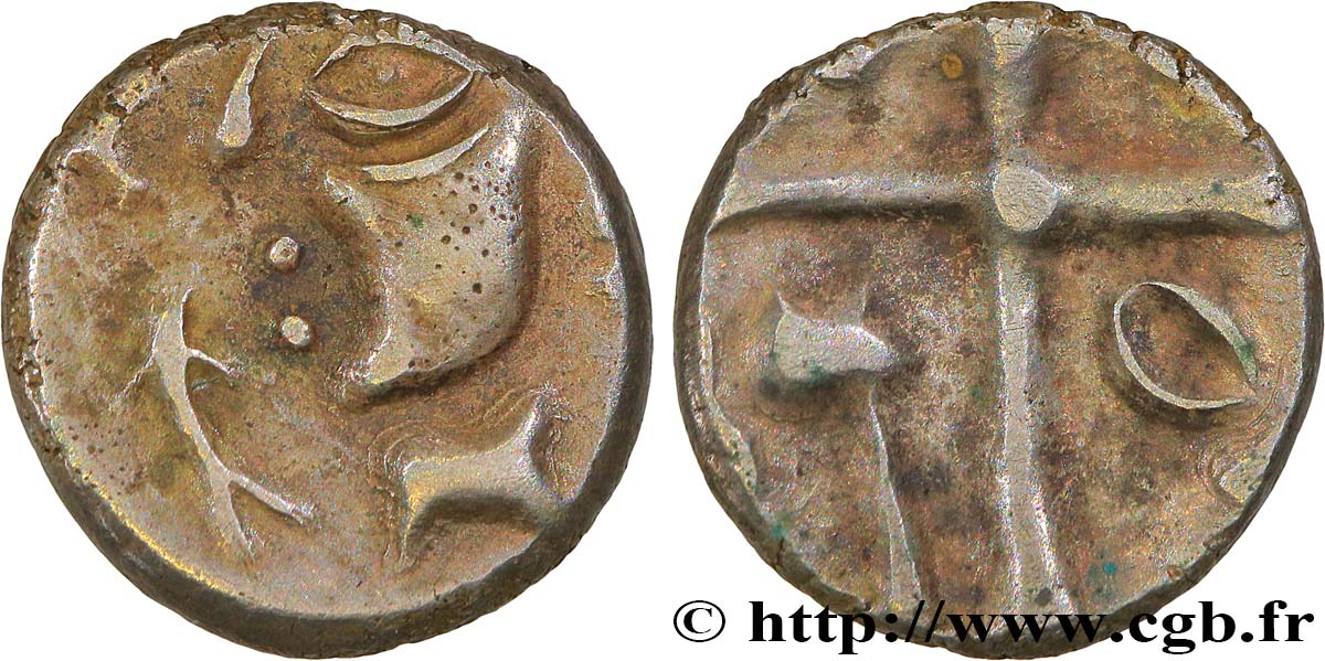 GALLIA - SOUTH WESTERN GAUL - VOLCÆ TECTOSAGES (Area of Toulouse) Drachme “à la tête cubiste”, S. 20 XF