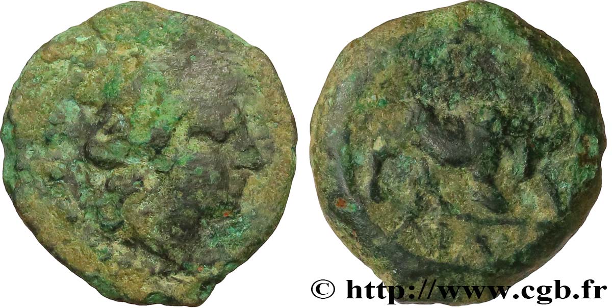 MASSALIA - MARSEILLE Bronze au taureau (hémiobole ?) TB
